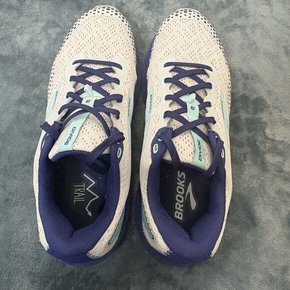 Brooks Divide 3 Trail Running Shoes Oyster/Cobalt/Blue Tint US Women 10 - Picture 9 of 11